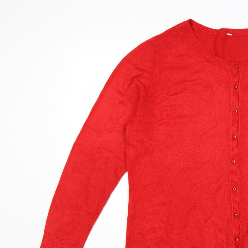 Additional view of BHS Women’s Red, size UK 20, Round Neck Button Knit Cardigan
