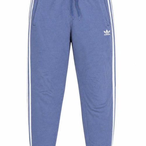 adidas Men’s Blue L Jogger Sweatpants 3 Stripe Logo Drawstring