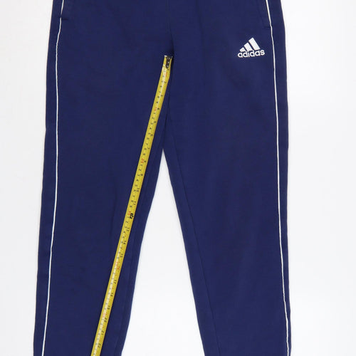 adidas Men’s Blue S Sweatpants Logo Tapered Cuffed Joggers