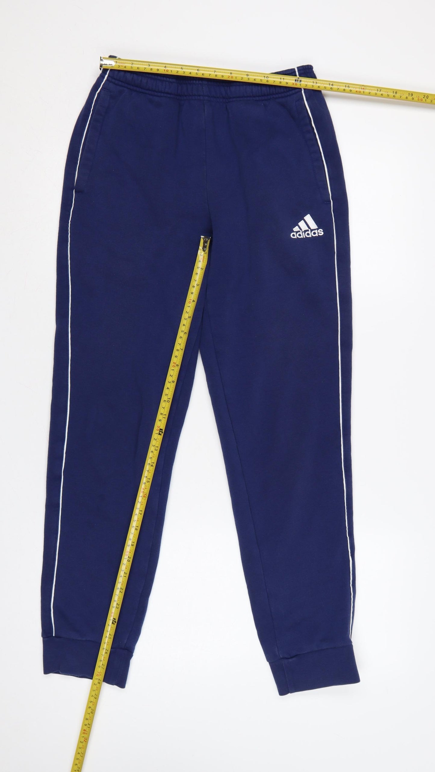 adidas Men’s Blue S Sweatpants Logo Tapered Cuffed Joggers
