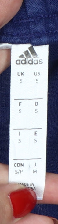 adidas Men’s Blue S Sweatpants Logo Tapered Cuffed Joggers