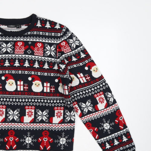 Livergy Men’s Multicoloured M Christmas Fair Isle Crew Neck Jumper