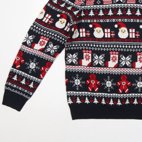 Livergy Men’s Multicoloured M Christmas Fair Isle Crew Neck Jumper