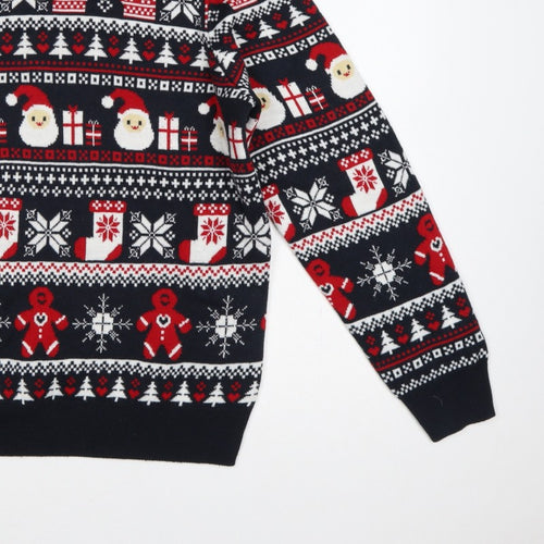 Livergy Men’s Multicoloured M Christmas Fair Isle Crew Neck Jumper