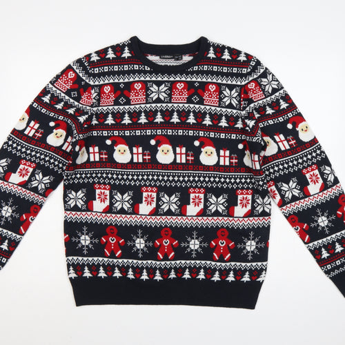 Livergy Men’s Multicoloured M Christmas Fair Isle Crew Neck Jumper
