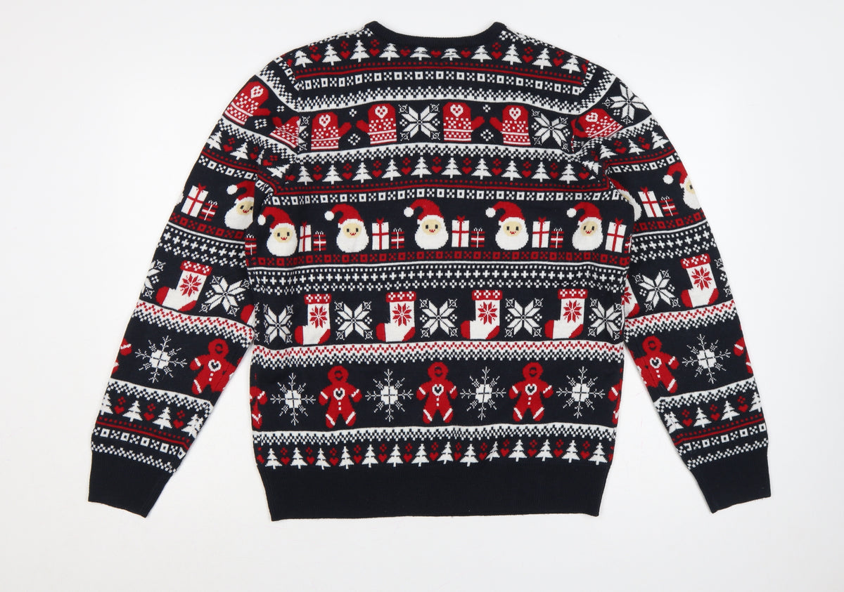 Livergy Men’s Multicoloured M Christmas Fair Isle Crew Neck Jumper