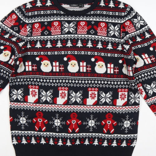 Livergy Men’s Multicoloured M Christmas Fair Isle Crew Neck Jumper