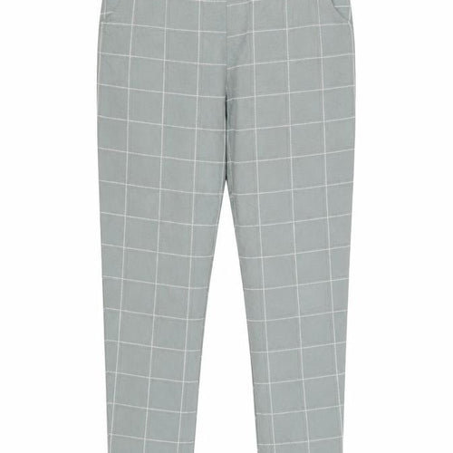 I Saw It First Women Green UK 8 Check Paperbag Tapered Trousers