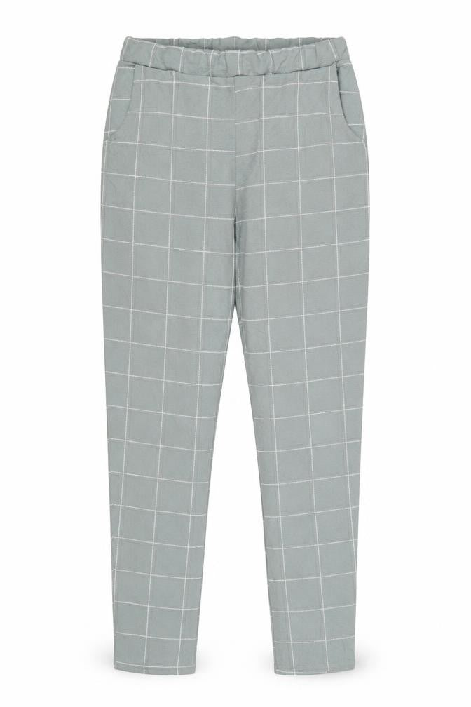 I Saw It First Women Green UK 8 Check Paperbag Tapered Trousers