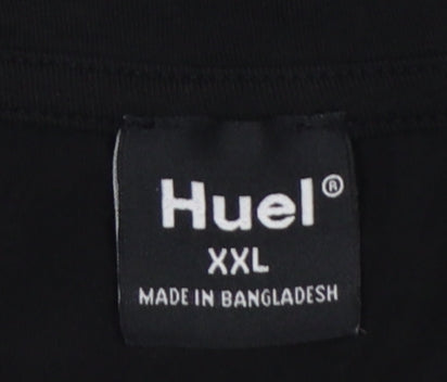 Huel Men’s Black 2XL Logo Graphic Crew Neck Short Sleeve T-Shirt