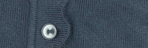 M&S Women’s Blue Size 16 Short Sleeve Ruffle Button Cardigan