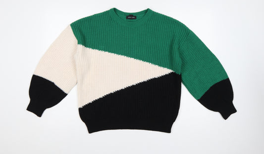 New Look Women’s Multicoloured Geometric Knit Jumper S