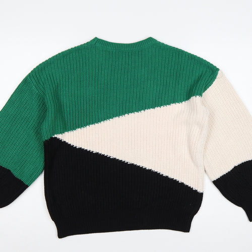 New Look Women’s Multicoloured Geometric Knit Jumper S