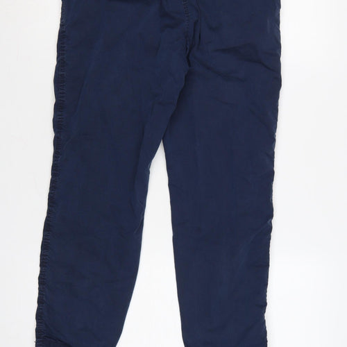 Marks & Spencer Women Navy UK 10 Chino Tapered Trousers