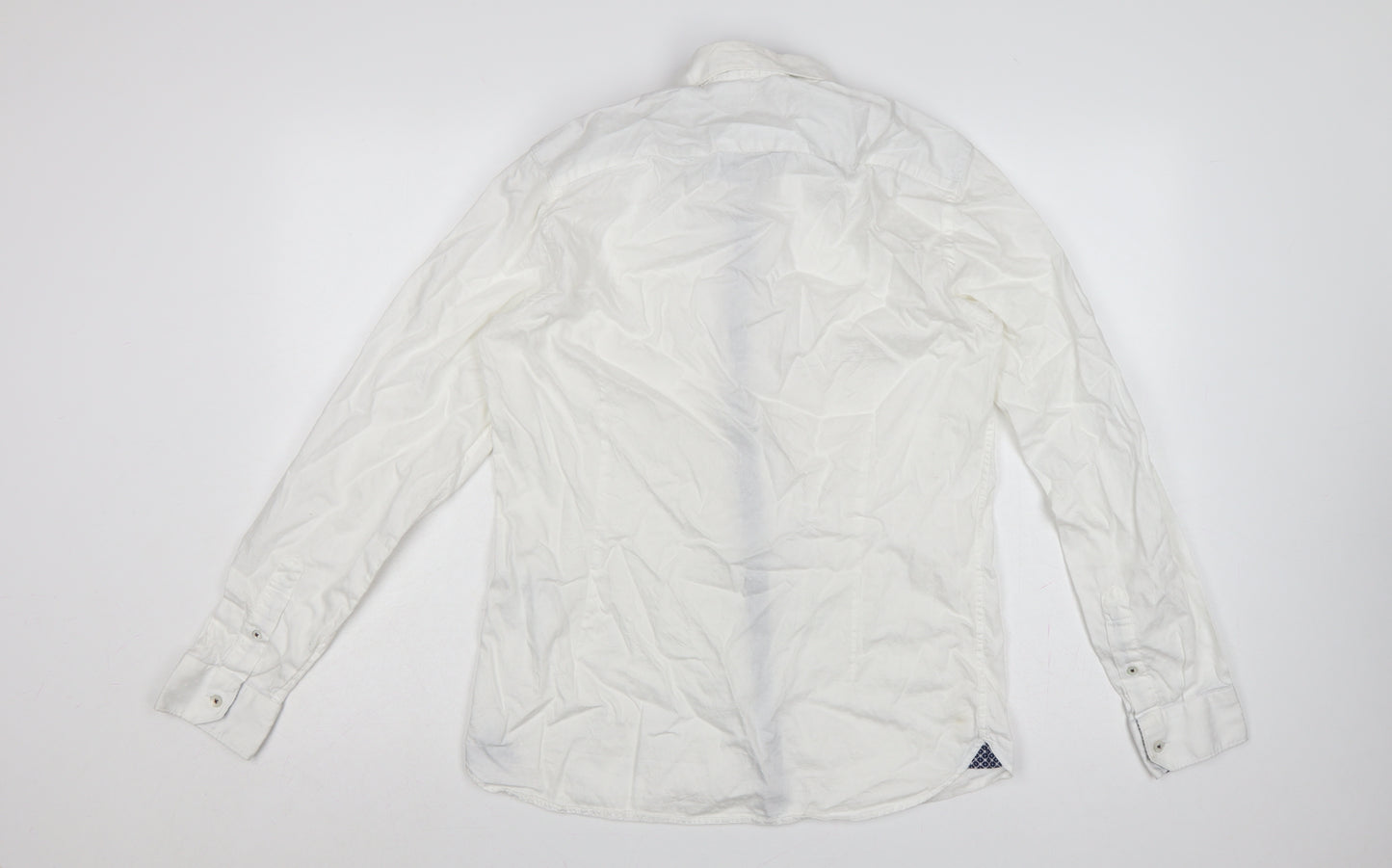 Ted Baker Men’s White Size L Cotton Button-Up Long Sleeve Shirt