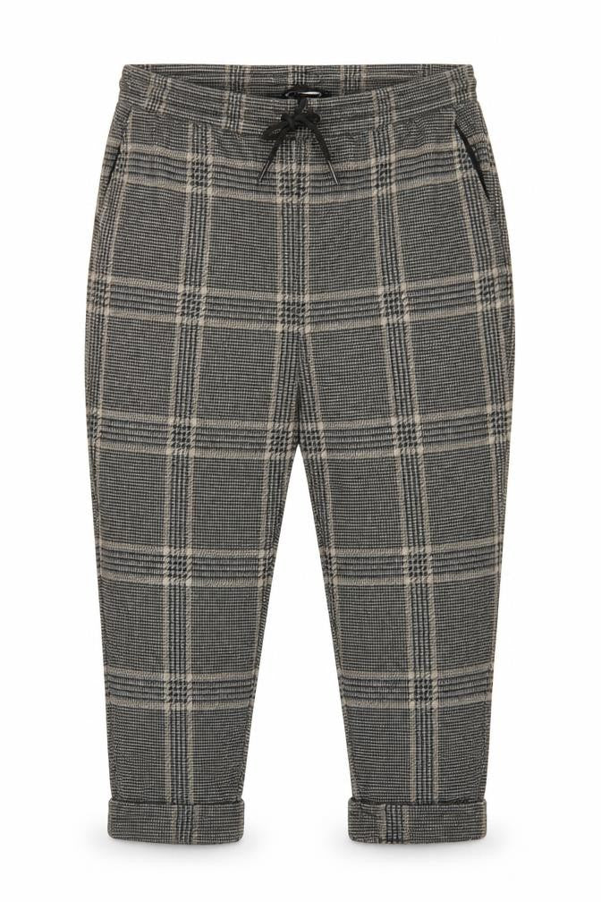 M&S Women’s Grey Plaid Tapered Jogger Trousers Size 20 Regular
