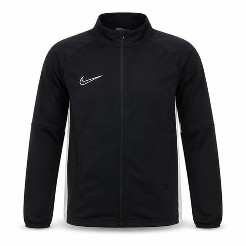 Nike Boys Black White 12-13 Years Full Zip Dri-FIT Track Sweatshirt L