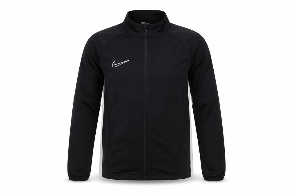 Nike Boys Black White 12-13 Years Full Zip Dri-FIT Track Sweatshirt L