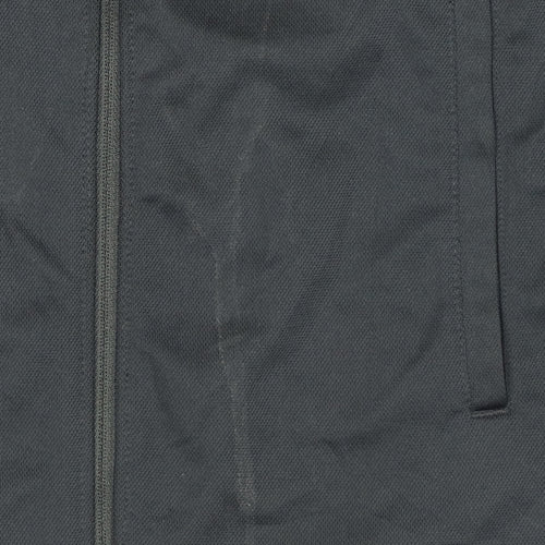 Nike Boys Black White 12-13 Years Full Zip Dri-FIT Track Sweatshirt L