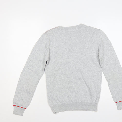 Lakeland Women Grey Fox Cotton Knit Crew Neck Pullover Jumper Size 10