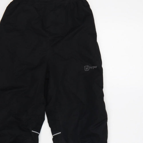 Higar Boys Black 8 Years Snow Pants Reflective Padded Ski Trousers