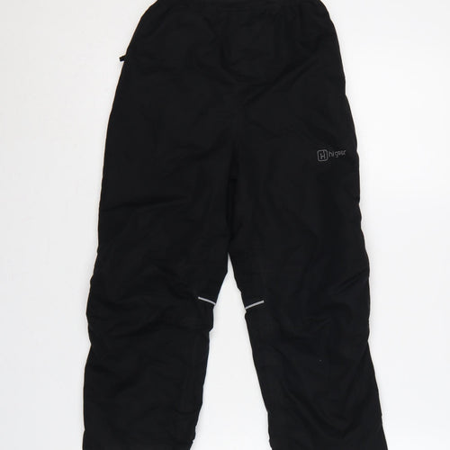Higar Boys Black 8 Years Snow Pants Reflective Padded Ski Trousers