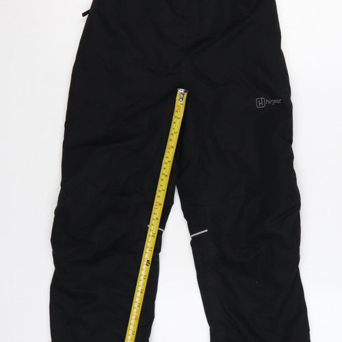 Higar Boys Black 8 Years Snow Pants Reflective Padded Ski Trousers