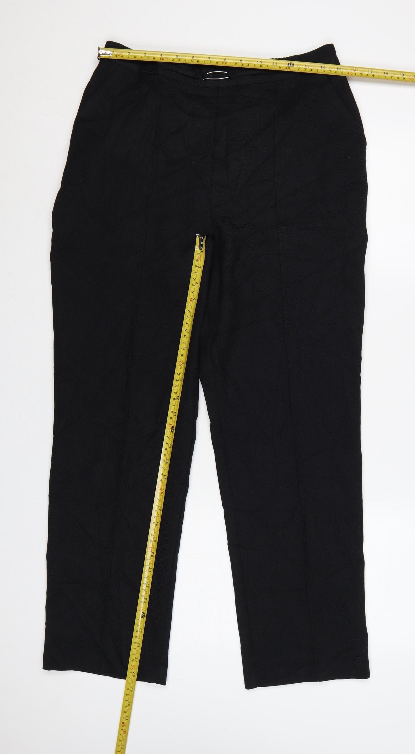 Et Vous Women’s Black Size 12 Straight Leg Dress Trousers
