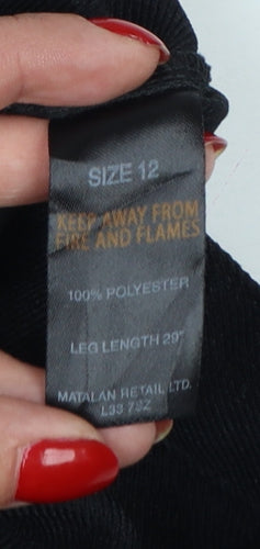 Et Vous Women’s Black Size 12 Straight Leg Dress Trousers