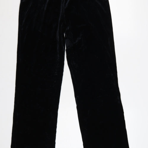 Marks & Spencer Women’s Black UK 14 Velvet Flared Trousers