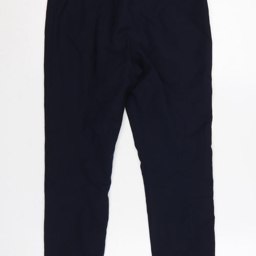 Mango Women's Navy UK 8 Slim Stretch Trousers Smart Workwear