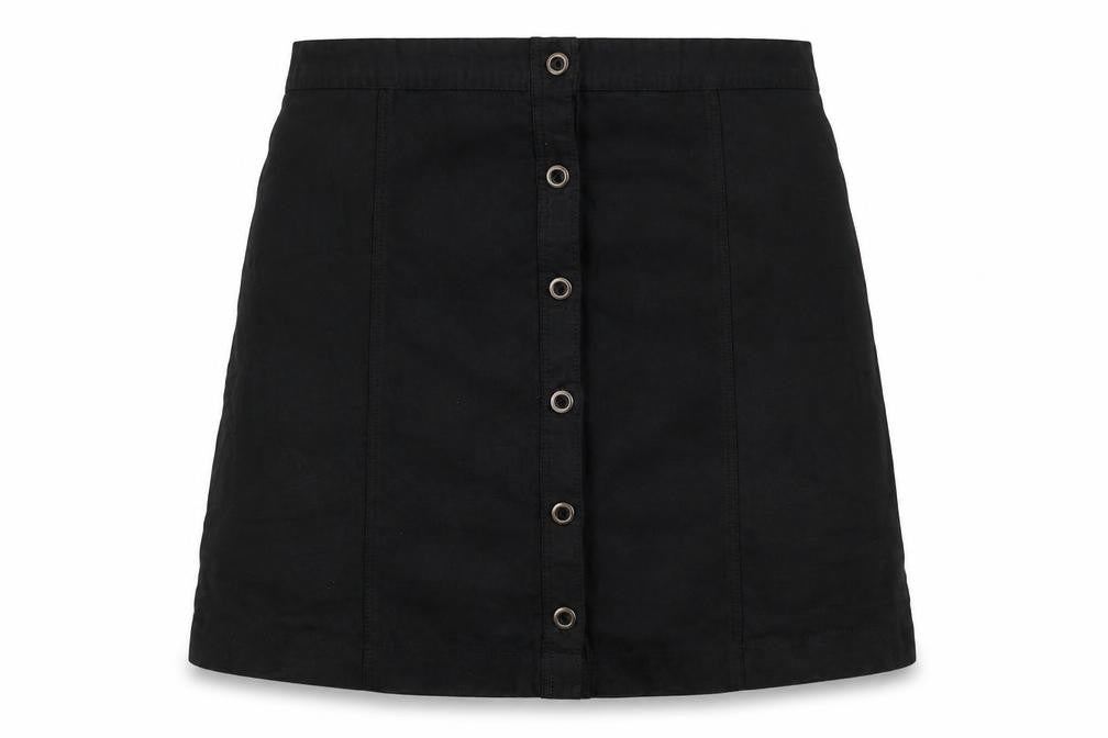Hollister Women’s Black UK 10 Button Front Mini Pencil Skirt