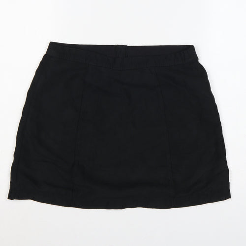 Hollister Women’s Black UK 10 Button Front Mini Pencil Skirt