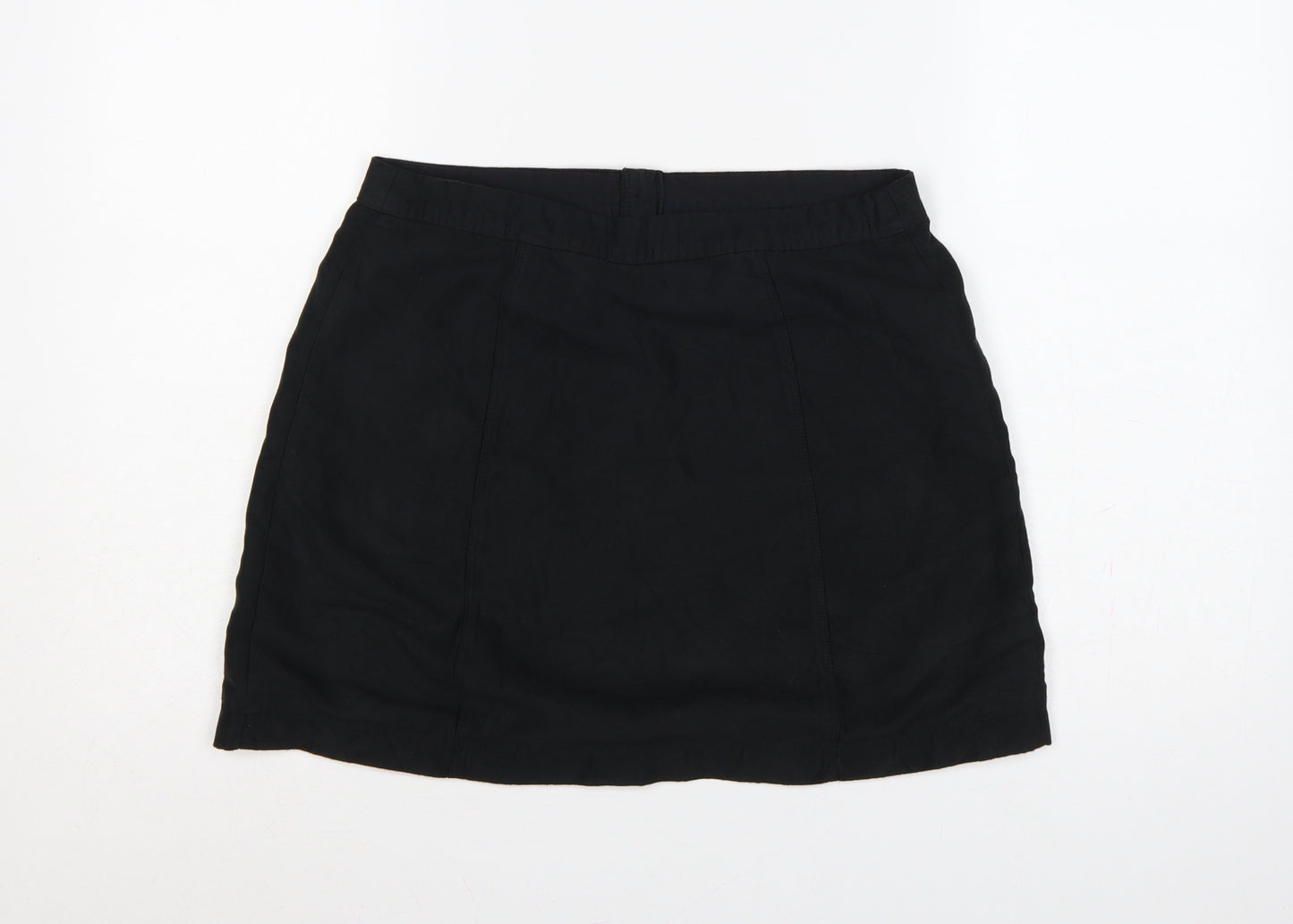 Hollister Women’s Black UK 10 Button Front Mini Pencil Skirt