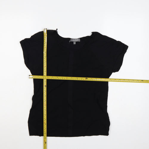 Limited Collection Women Black Size 10 Viscose Zip Shoulder Blouse