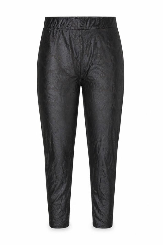 New Look Women Black Animal Print High Rise Stretch Leggings UK 10