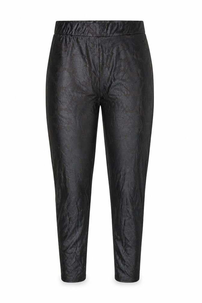 New Look Women Black Animal Print High Rise Stretch Leggings UK 10
