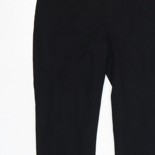 ARKET Women Black UK 10 High Rise Straight Tailored Trousers