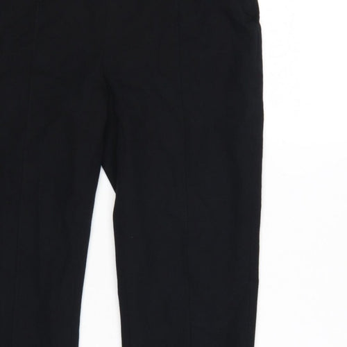 ARKET Women Black UK 10 High Rise Straight Tailored Trousers