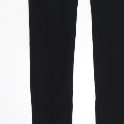 ARKET Women Black UK 10 High Rise Straight Tailored Trousers