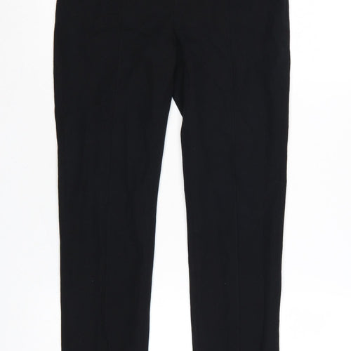 ARKET Women Black UK 10 High Rise Straight Tailored Trousers