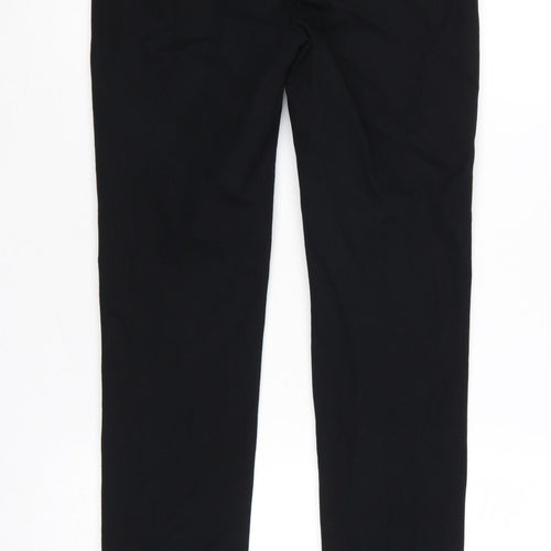 ARKET Women Black UK 10 High Rise Straight Tailored Trousers