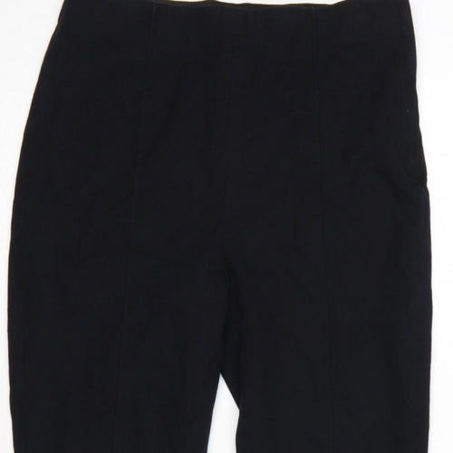 ARKET Women Black UK 10 High Rise Straight Tailored Trousers