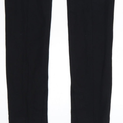 ARKET Women Black UK 10 High Rise Straight Tailored Trousers