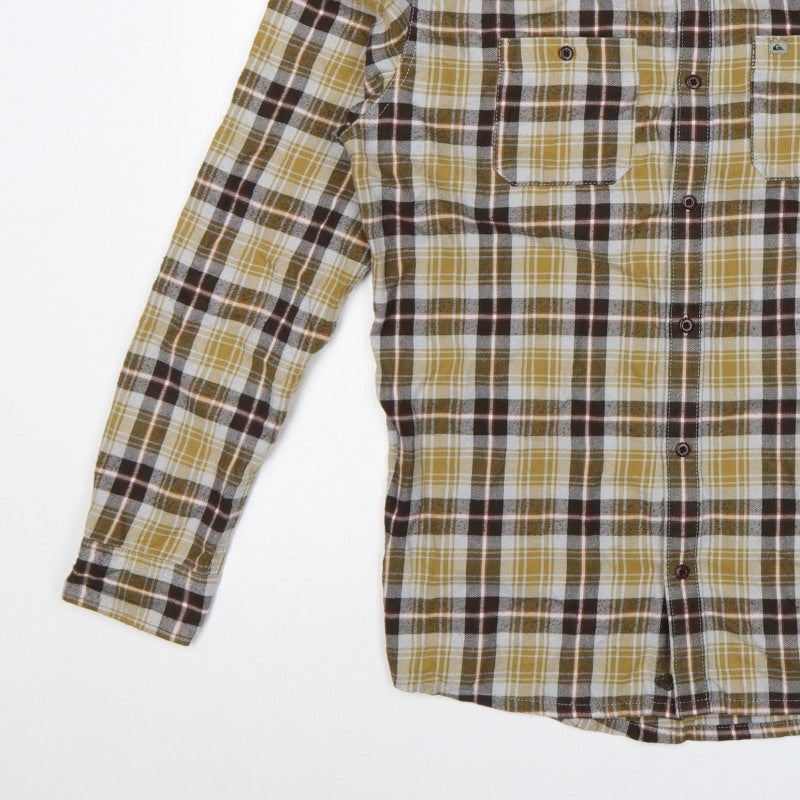 Quiksilver Men’s Multicoloured M Regular Fit Plaid Long Sleeve Shirt