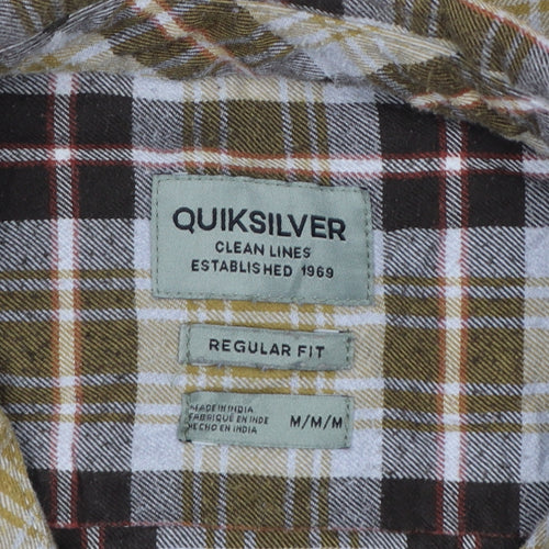 Quiksilver Men’s Multicoloured M Regular Fit Plaid Long Sleeve Shirt