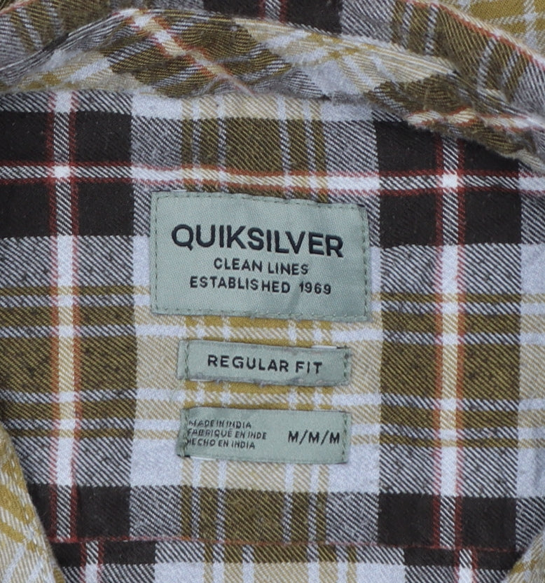 Quiksilver Men’s Multicoloured M Regular Fit Plaid Long Sleeve Shirt