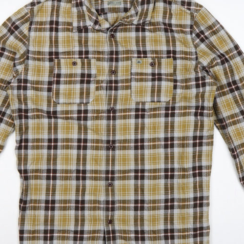 Quiksilver Men’s Multicoloured M Regular Fit Plaid Long Sleeve Shirt