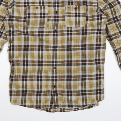 Quiksilver Men’s Multicoloured M Regular Fit Plaid Long Sleeve Shirt