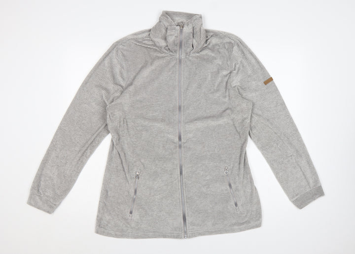 Regatta Women Grey UK 16 Full Zip High Neck Sweatshirt Jacket